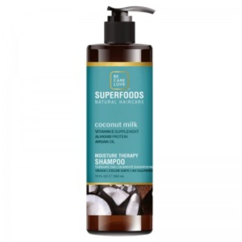 Be Care Love SuperFoods Coconut Milk Moisture Therapy Shampoo, 12 Oz